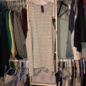 super cute workout tank with open tie back